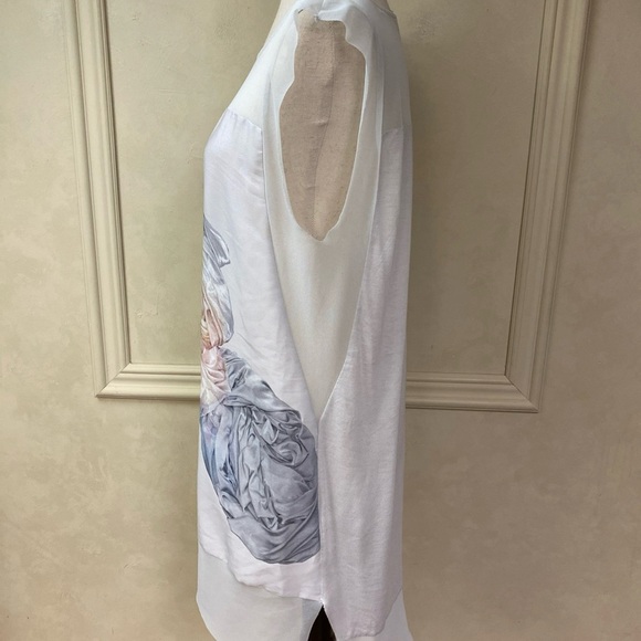 Zara Floral Semi Sheer Tunic Size Large - Picture 2 of 6